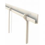 Rails de cimaise universel aluminium époxy blanc H24 pour charge lourde - 23141910 - 5-pieces - 100-3-locm-13 - epb-11-co-7 - 80-charge-max-m-lineaire-kg
