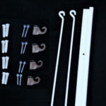 Kits cimaise aluminium époxy blanc H24 prêts-à-l'emploi pour fixation tableau avec tiges - 23145331 - 1-kit - 150-3-lodlccm-27 - 2